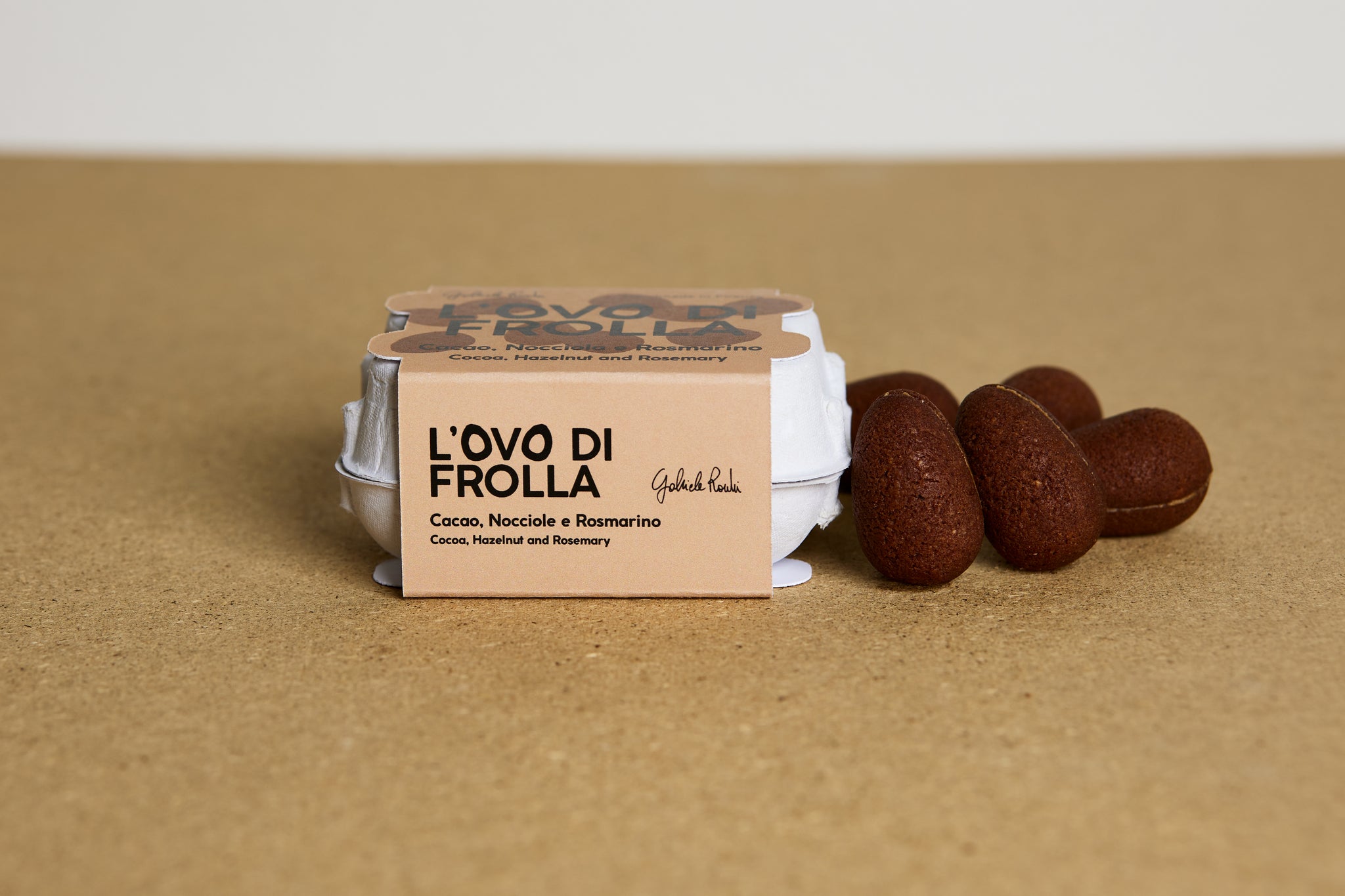 L'OVO di Frolla Cacao, Nocciola e Rosmarino Biscotti Gabriele Rocchi