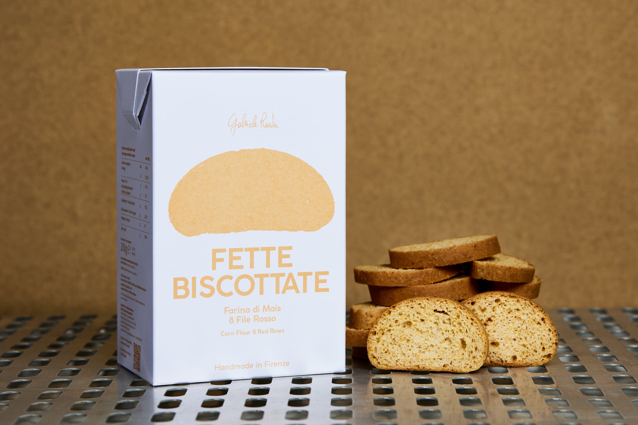 Fette Biscottate Farina di Mais 8 File Rosso Gabriele Rocchi